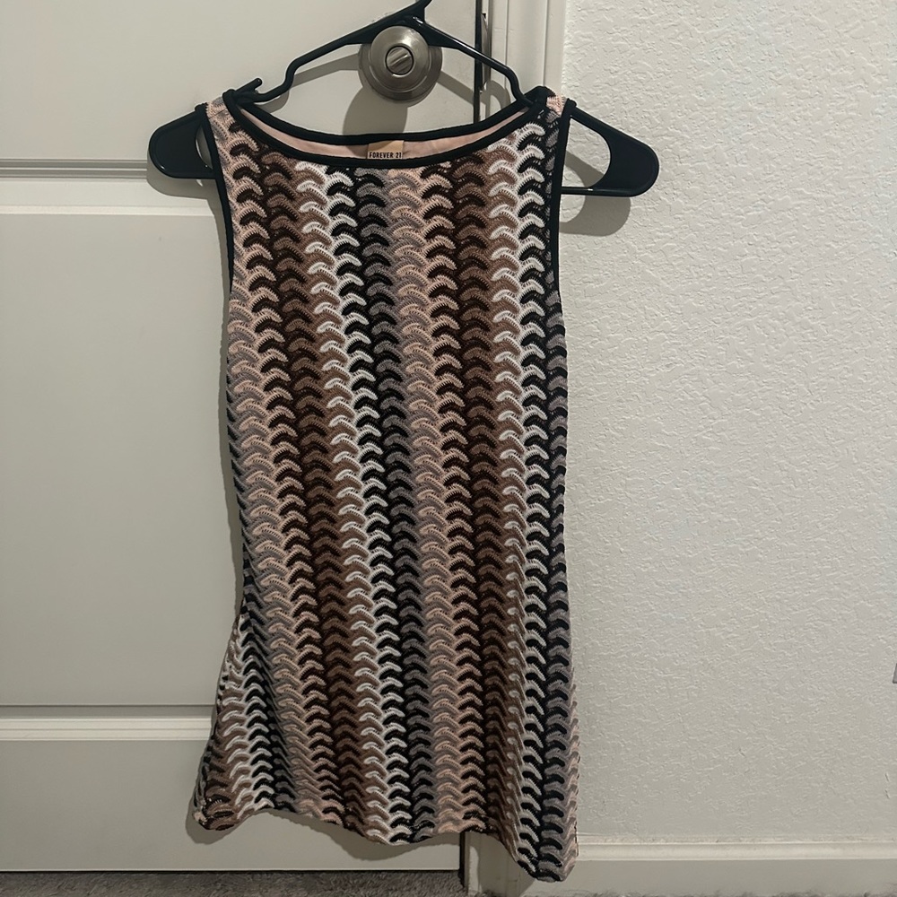 Forever 21 Tan and Brown Mini Dress